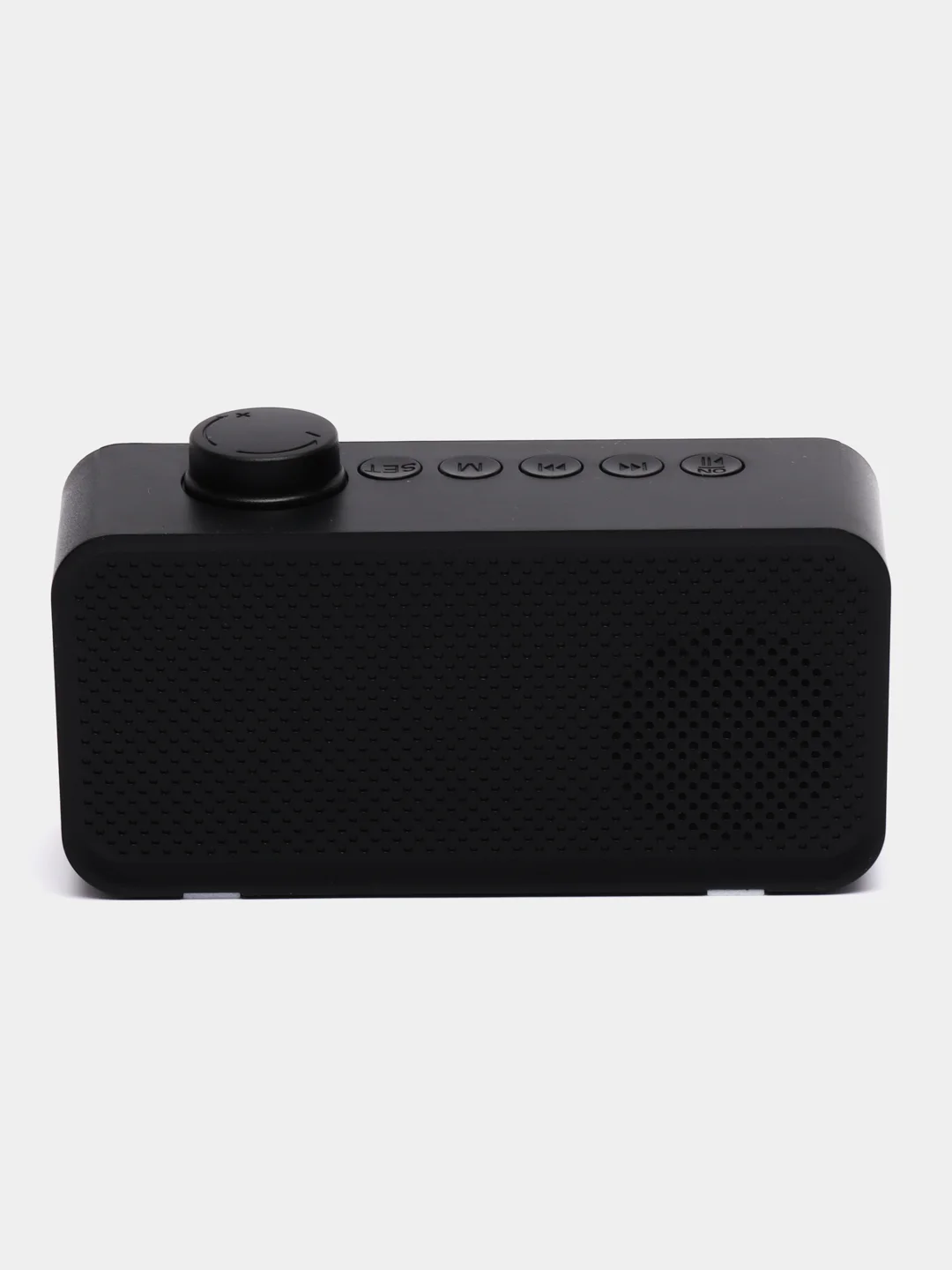 Черный беспроводная Bluetooth колонка 2 в 1 часы - будильник настольные