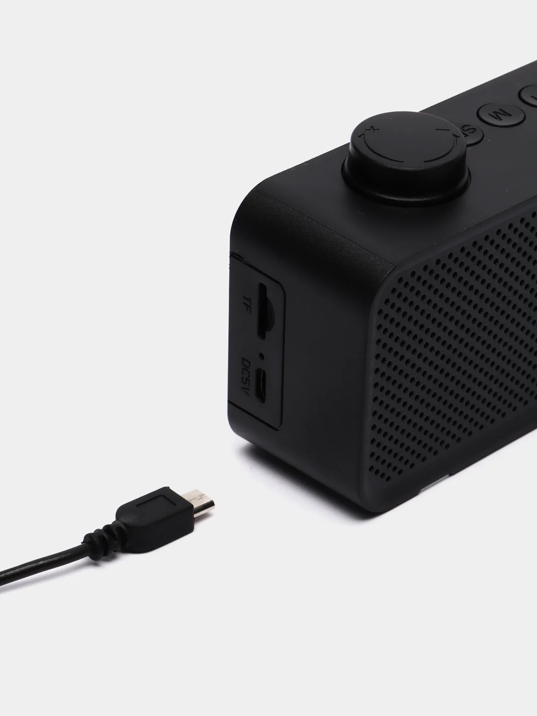 Черный беспроводная Bluetooth колонка 2 в 1 часы - будильник настольные