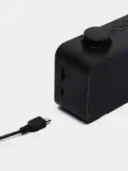 Черный беспроводная Bluetooth колонка 2 в 1 часы - будильник настольные