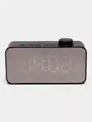 Черный беспроводная Bluetooth колонка 2 в 1 часы - будильник настольные
