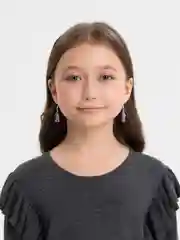 Серьги мишки фиолетовые с блестками