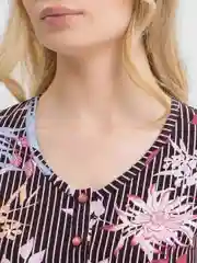 Коричневый трикотажный женский комплект,футболка и брюки,хлопок 100% Onstyle