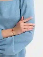 Алый браслет женский с четырехлистным клевером, цвет на выбор