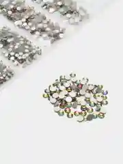 Разноцветный стразы для дизайна ногтей, маникюра, серебро, в ассортименте