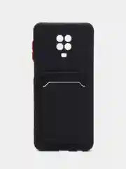 Черный чехол для Xiaomi Redmi Note 9S / Note 9 Pro, с карманом для карт