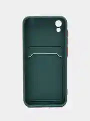 Зеленый чехол Honor 8S 8S Prime Huawei Y5 2019 Хонор 8С Хуавей у5, с карманом для карт, прозрачный