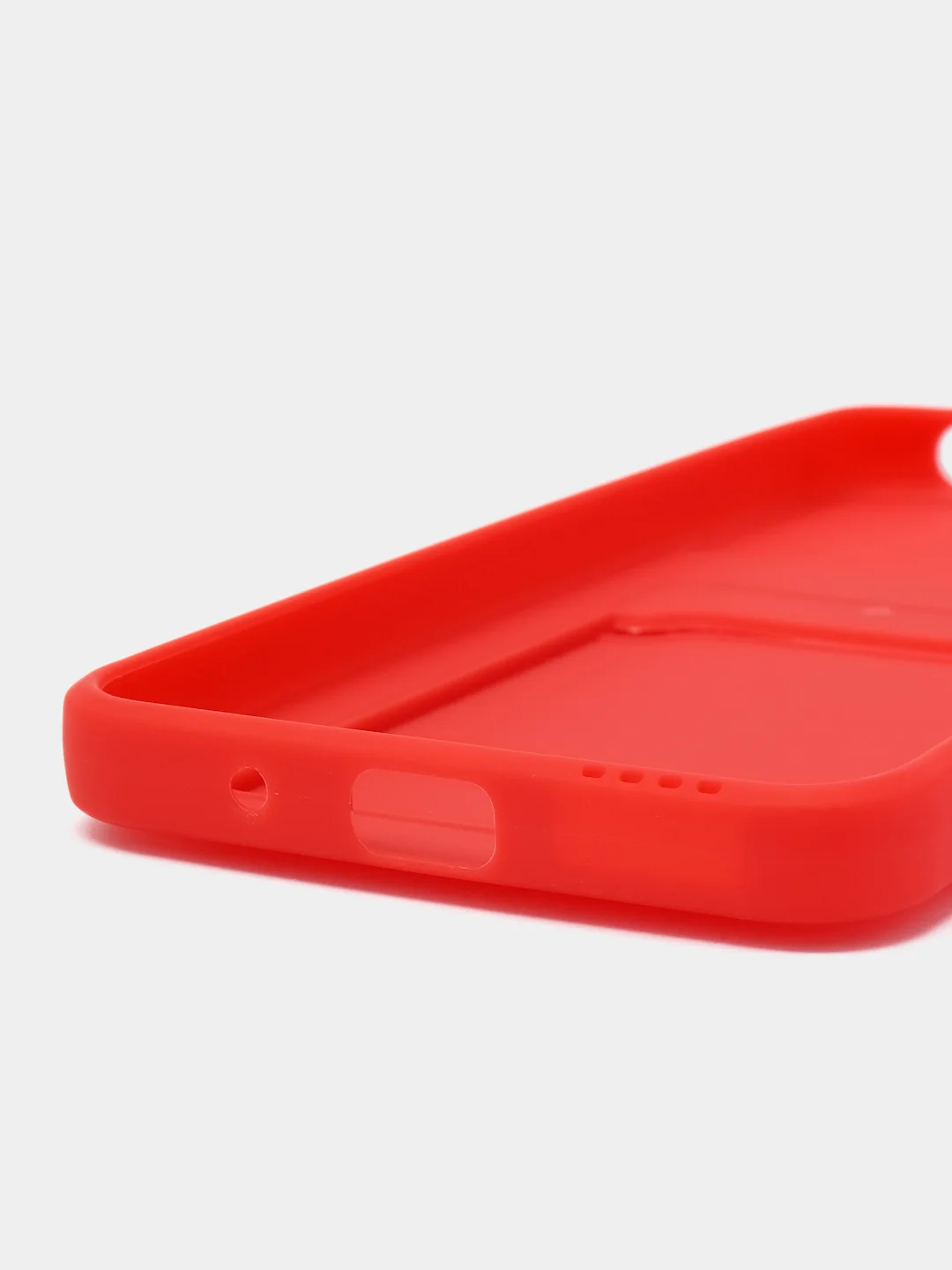 Красный силиконовый чехол Xiaomi Poco M5 4G 2022, Poco M4 5G (Поко М4 5Г, М5 4Г 2022), с карманом для карт, прозрачный