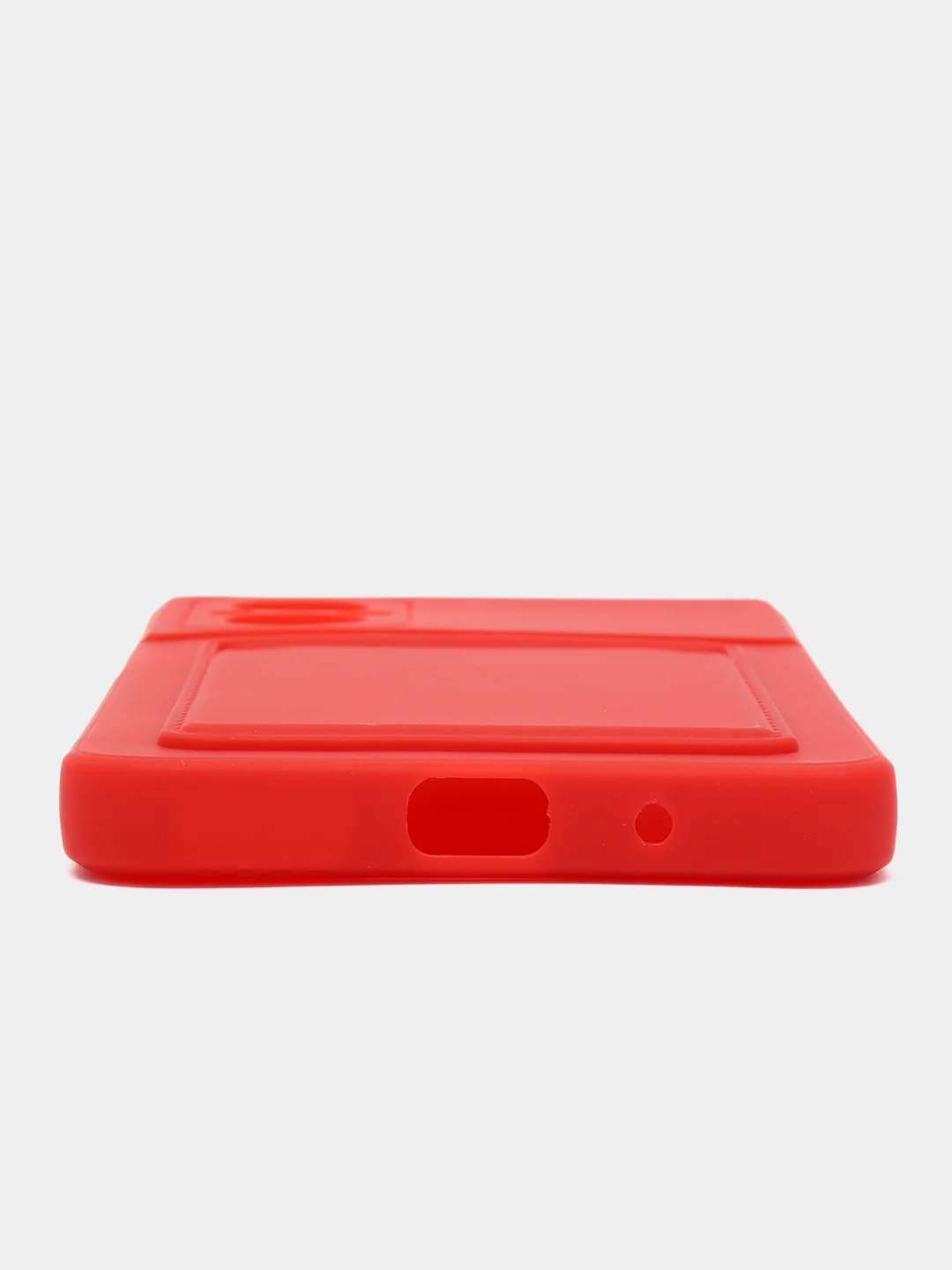 Красный силиконовый чехол Xiaomi Poco M5 4G 2022, Poco M4 5G (Поко М4 5Г, М5 4Г 2022), с карманом для карт, прозрачный