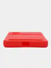 Красный силиконовый чехол Xiaomi Poco M5 4G 2022, Poco M4 5G (Поко М4 5Г, М5 4Г 2022), с карманом для карт, прозрачный