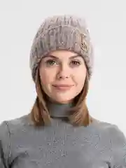 Коричневый шапка женская зимняя КЕТ на флисе