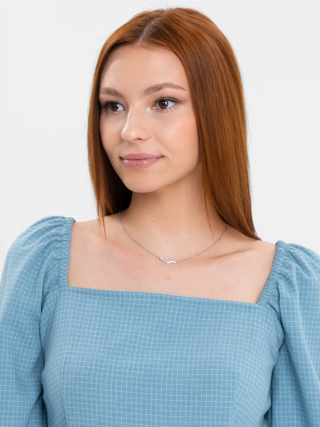 Серебряный цепочка с подвеской