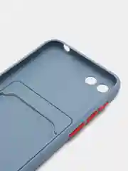 Синий меланж силиконовый чехол для Honor 7A / 7А Prime / Хонор 7S / Huawei Y5 2018 / Y5 Lite, с карманом для карт, прозрачный