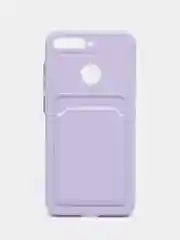 Сиреневый чехол для Huawei Y6 2018 / Honor 7C / 7A Pro / Y6 Prime, с карманом для карт