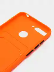 Оранжевый чехол для Huawei Y6 2018 / Honor 7C / 7A Pro / Y6 Prime, с карманом для карт