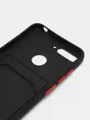 Черный чехол для Huawei Y6 2018 / Honor 7C / 7A Pro / Y6 Prime, с карманом для карт