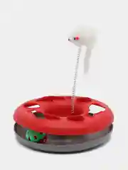 Красный интерактивная игрушка для кошек "Трек с шариком и мышкой"