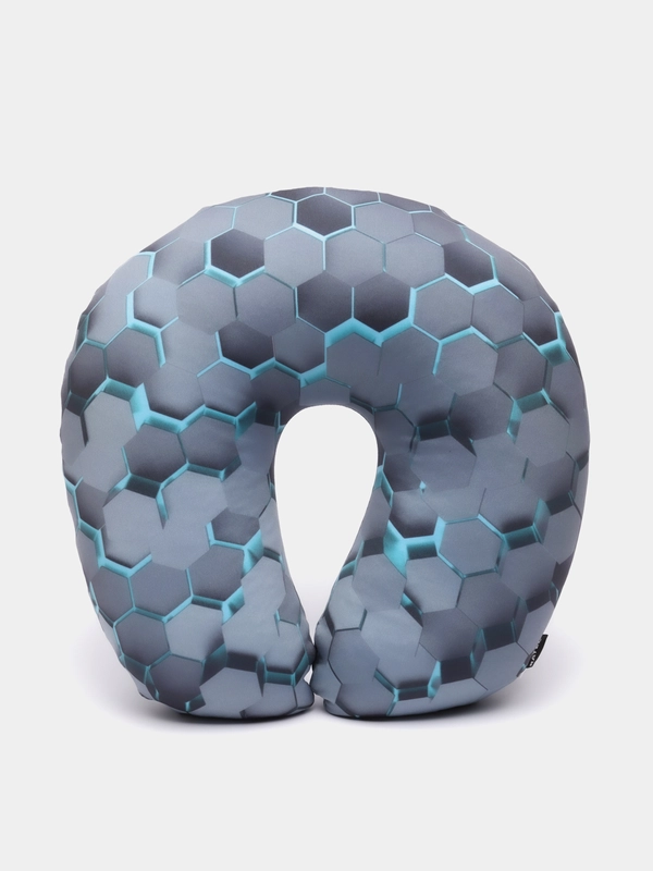 Подушка дорожная для шеи Ratel, серия Art moments, дизайн Black Hexagon