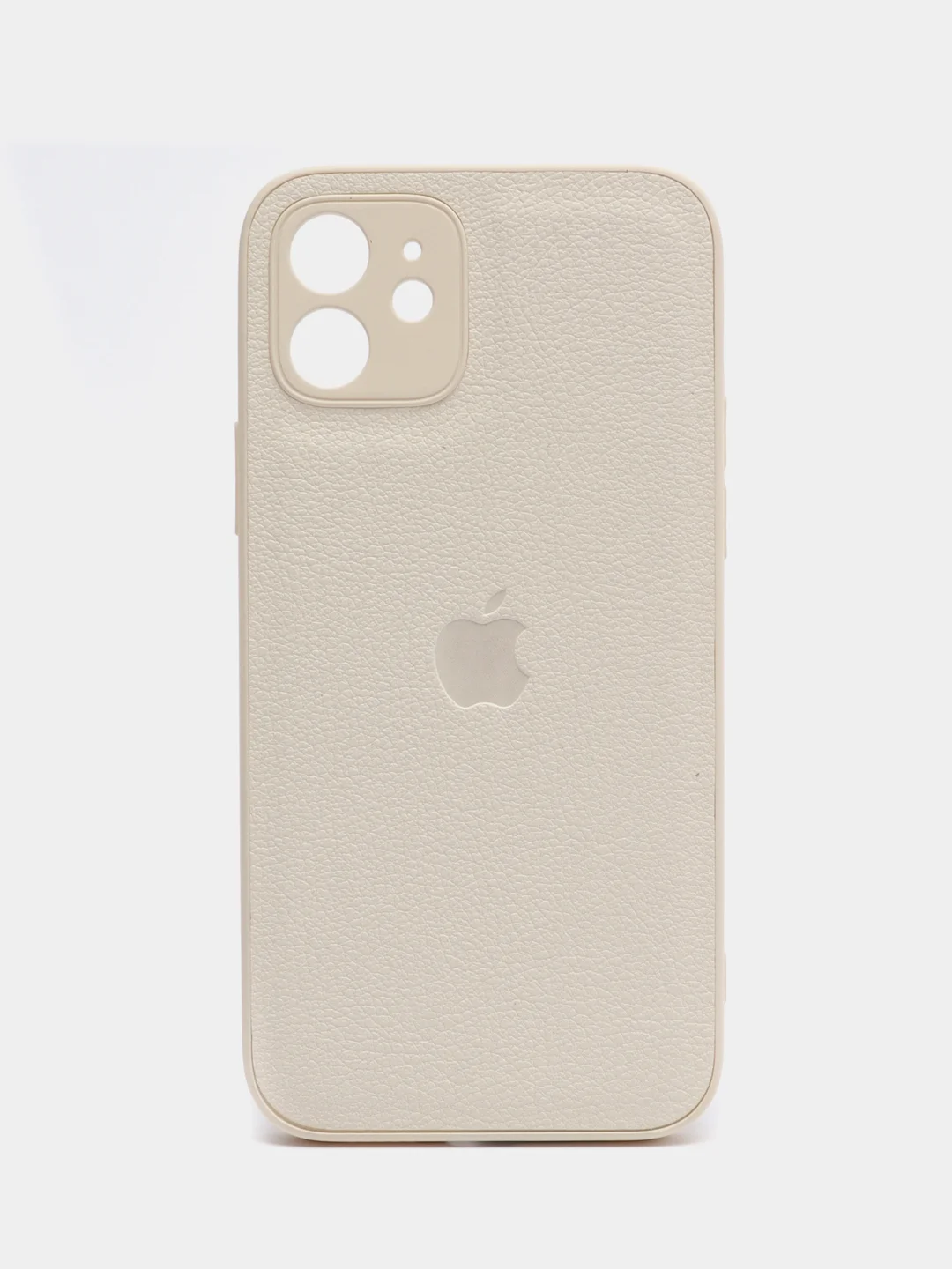 Белый чехол кожаный для Apple iPhone XR, 11, 12, 13, Pro, ProMax