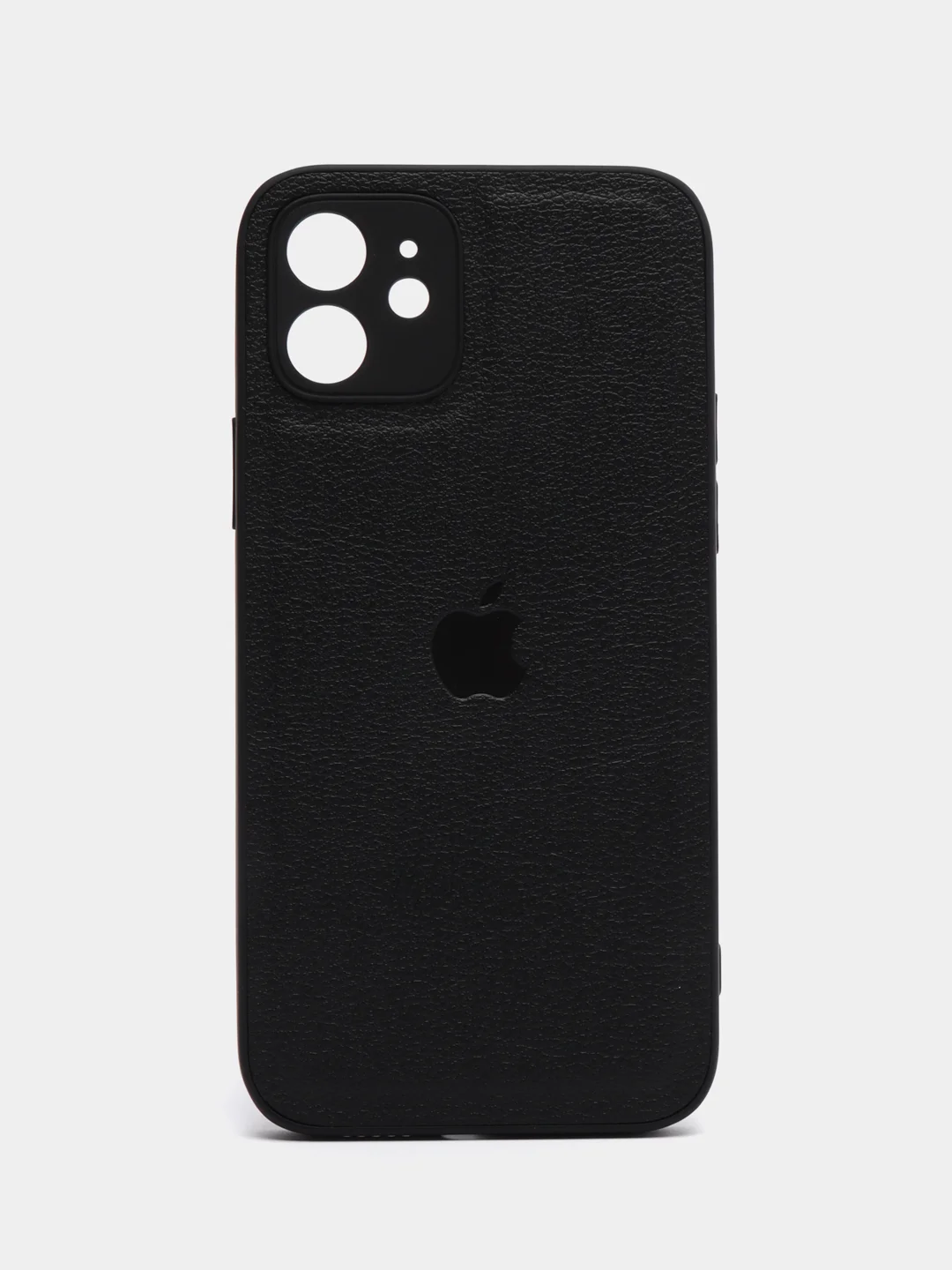 Черный чехол кожаный для Apple iPhone XR, 11, 12, 13, Pro, ProMax