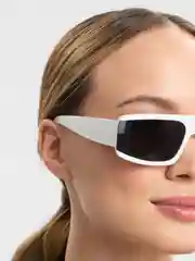 Белый прямоугольные солнцезащитные очки