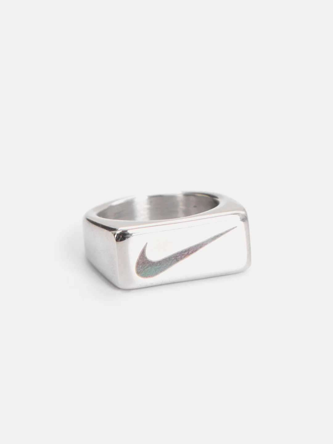 Золотой кольцо-печатка с логотипом Nike, Найк, 2 размера