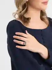 Серебряный кольцо, текстурная форма