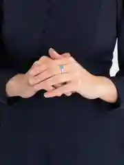 Голубой кольцо женское, с камнем
