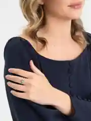 Голубой кольцо женское, с камнем
