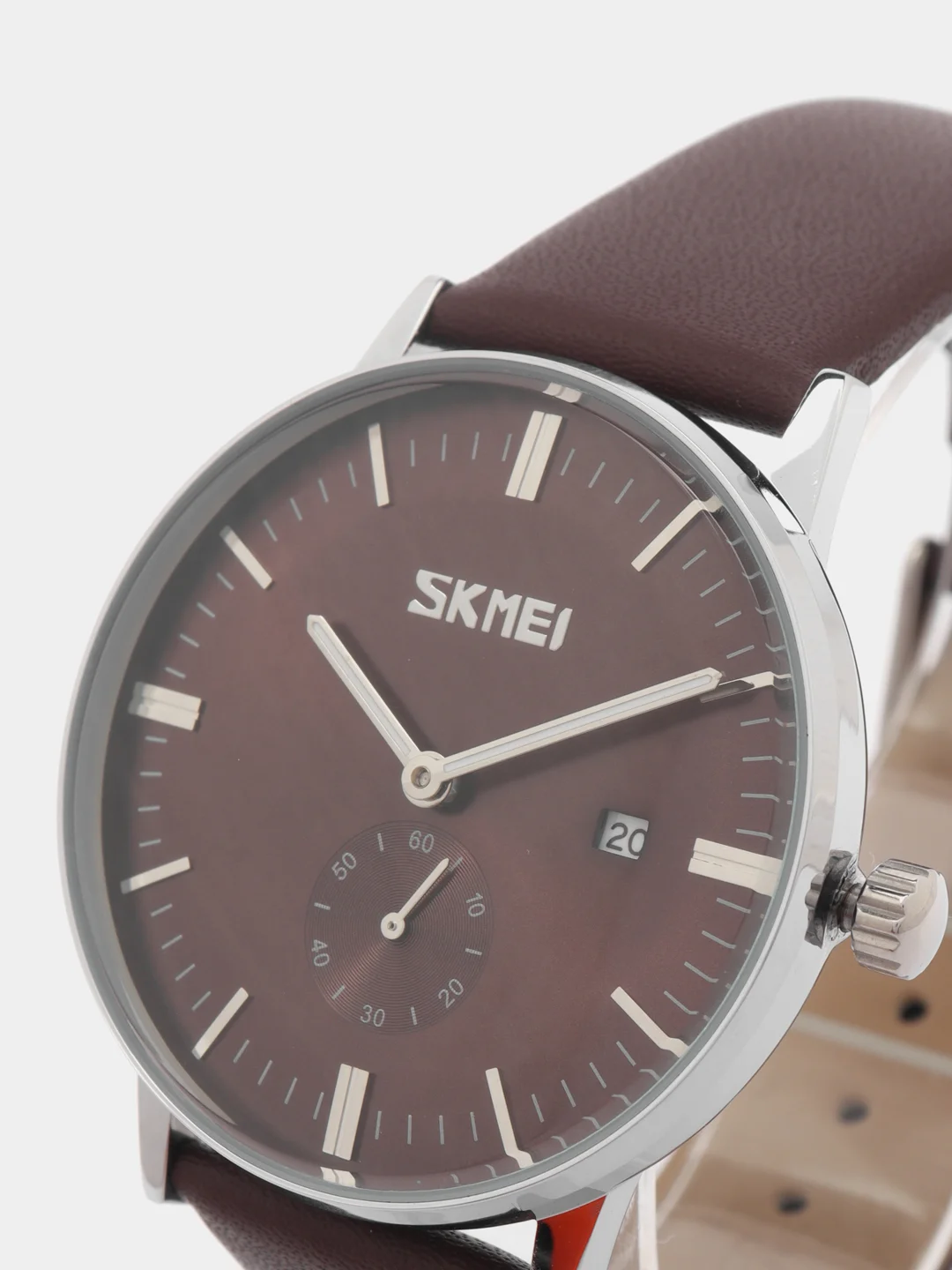 Коричневый мужские наручные часы Skmei 9083 в подарочной упаковке