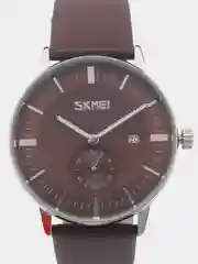 Коричневый мужские наручные часы Skmei 9083 в подарочной упаковке