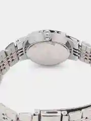 Серебряный женские наручные часы Skmei 9139 с металлическим браслетом с календарем