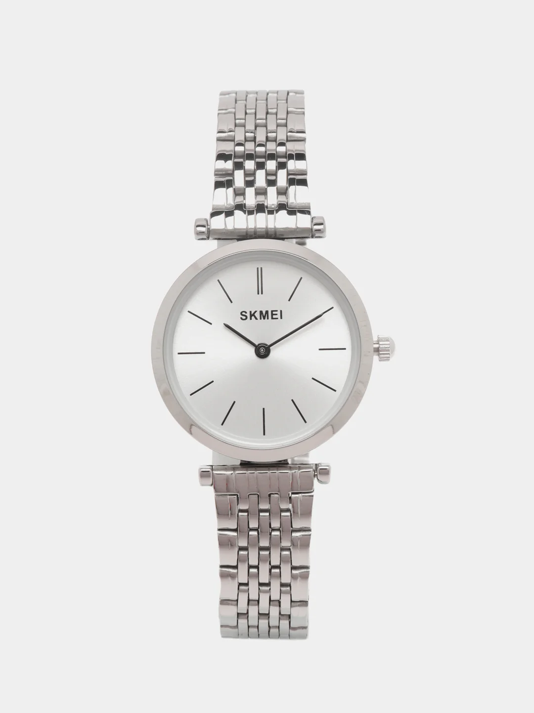 Серебряный женские наручные часы Skmei 1458CS в подарочной упаковке