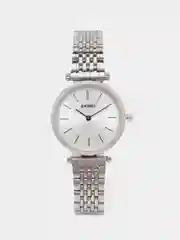 Серебряный женские наручные часы Skmei 1458CS в подарочной упаковке