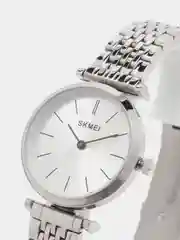 Серебряный женские наручные часы Skmei 1458CS в подарочной упаковке