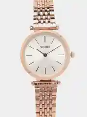Бронзовый женские наручные часы Skmei 1458CS в подарочной упаковке