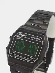 Черный мужские наручные электронные Led часы Skmei 1646 в подарочной упаковке