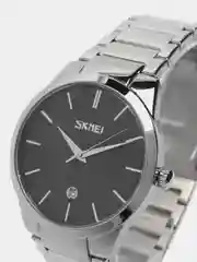 Серый мужские наручные часы Skmei 9140 с календарем в подарочной упаковке