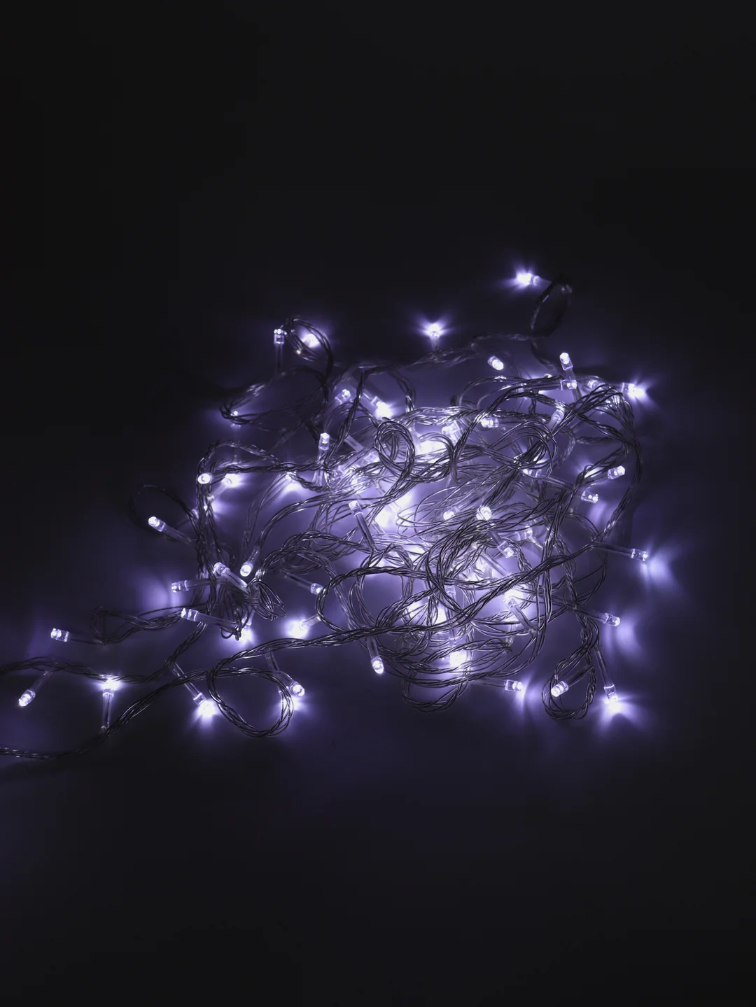 Белый светодиодная новогодняя гирлянда нить, 10м 100 LED лампочек и 8 режимов