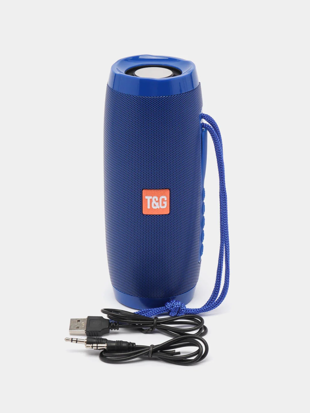 Синий портативная Bluetooth-колонка TG 157, с радио и светомузыкой, беспроводная