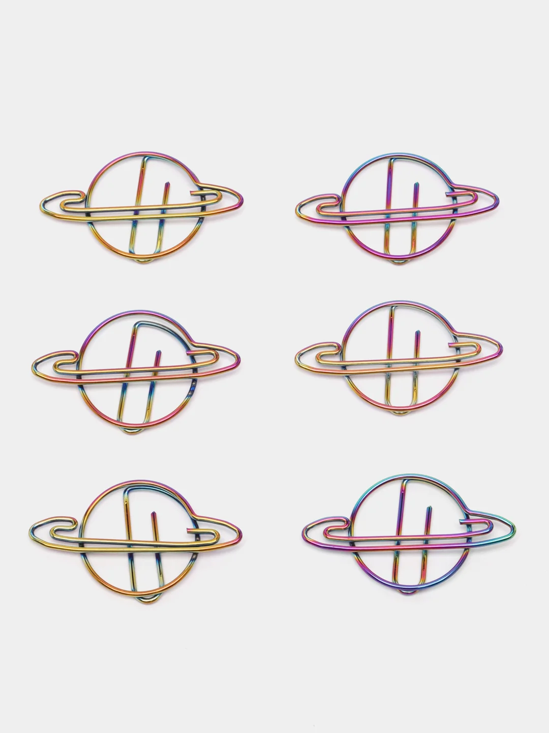Скрепки фигурные 23мм, Meshu "Planets", 6 шт.