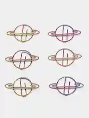 Скрепки фигурные 23мм, Meshu "Planets", 6 шт.