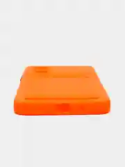 Оранжевый силиконовый чехол Xiaomi Poco M5 4G 2022, Poco M4 5G (Поко М4 5Г, М5 4Г 2022), с карманом для карт, прозрачный