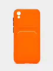Оранжевый чехол Honor 8S 8S Prime Huawei Y5 2019 Хонор 8С Хуавей у5, с карманом для карт, прозрачный