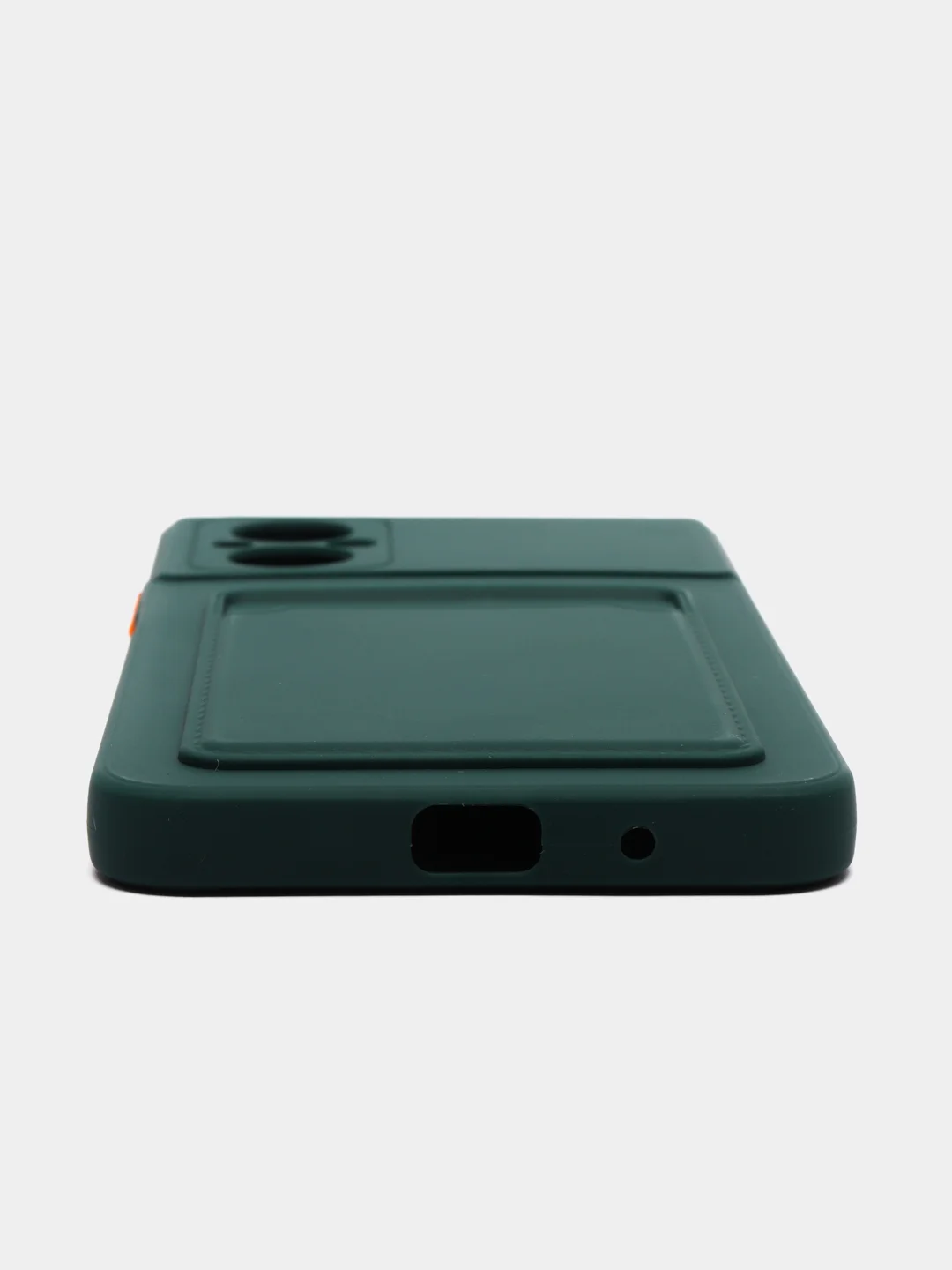 Зеленый силиконовый чехол Xiaomi Poco M5 4G 2022, Poco M4 5G (Поко М4 5Г, М5 4Г 2022), с карманом для карт, прозрачный