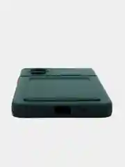 Зеленый силиконовый чехол Xiaomi Poco M5 4G 2022, Poco M4 5G (Поко М4 5Г, М5 4Г 2022), с карманом для карт, прозрачный