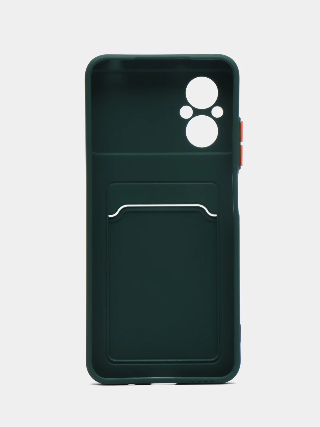 Зеленый силиконовый чехол Xiaomi Poco M5 4G 2022, Poco M4 5G (Поко М4 5Г, М5 4Г 2022), с карманом для карт, прозрачный