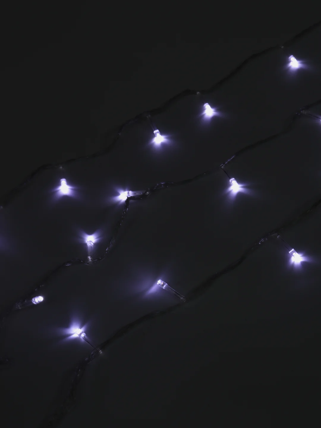 Белый светодиодная новогодняя гирлянда нить, 10м 100 LED лампочек и 8 режимов