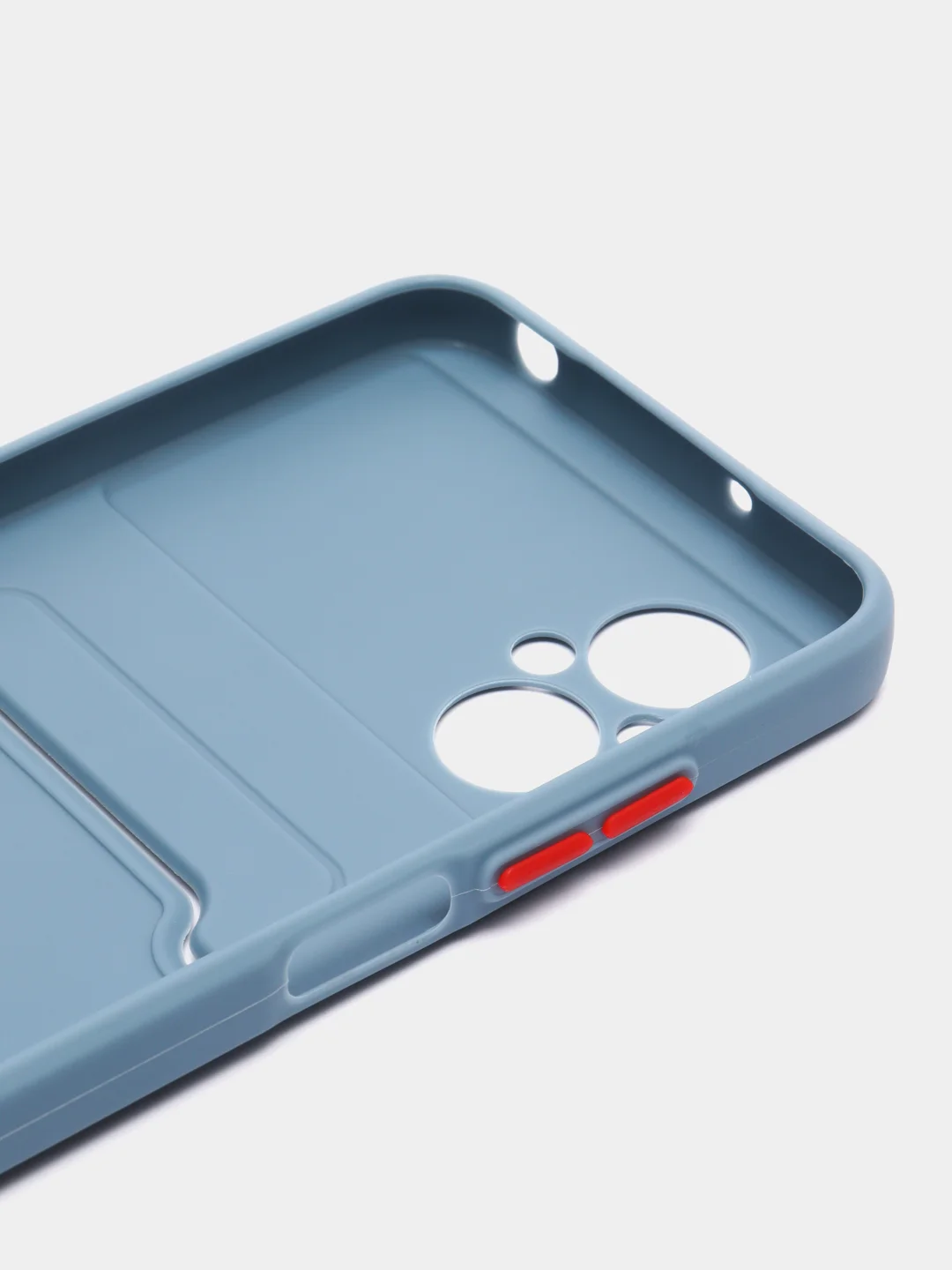 Синий меланж силиконовый чехол Xiaomi Poco M5 4G 2022, Poco M4 5G (Поко М4 5Г, М5 4Г 2022), с карманом для карт, прозрачный