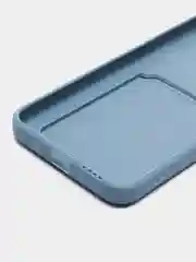 Синий меланж силиконовый чехол Xiaomi Poco M5 4G 2022, Poco M4 5G (Поко М4 5Г, М5 4Г 2022), с карманом для карт, прозрачный