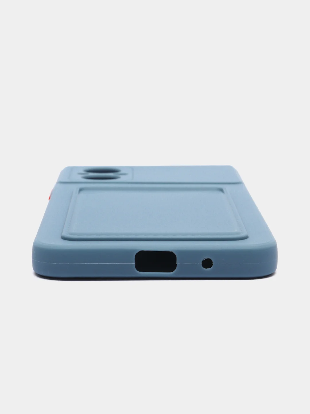 Синий меланж силиконовый чехол Xiaomi Poco M5 4G 2022, Poco M4 5G (Поко М4 5Г, М5 4Г 2022), с карманом для карт, прозрачный